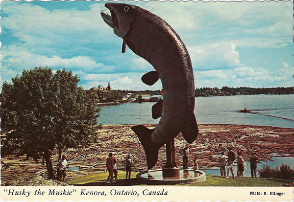 Husky the Muskie - Worlds Largest Fish - located at McLeod's Park in the famous Lake-of-the-Woods area
